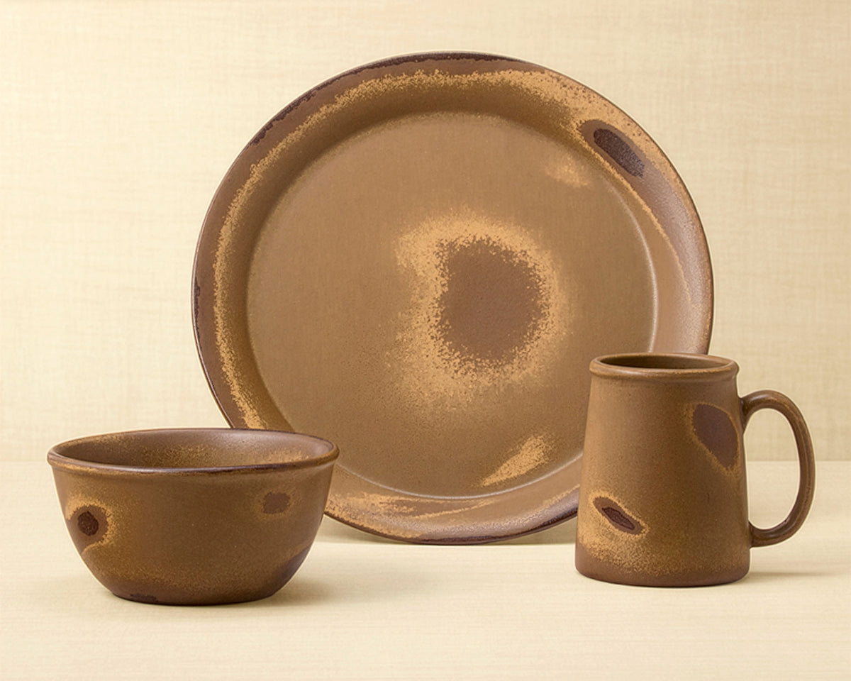 Classic Dinnerware 3-Piece Place Setting, Basic Bowl & Tankard Mug