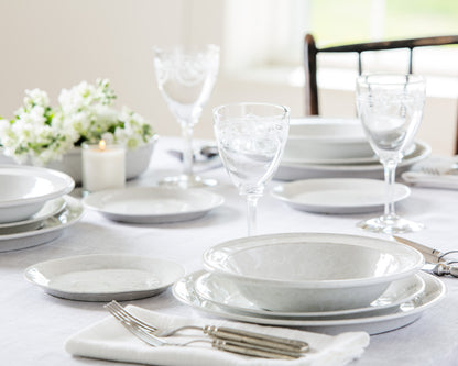 Classic Dinnerware 5-Piece Place Setting, Rimmed Bowl & Tankard Mug