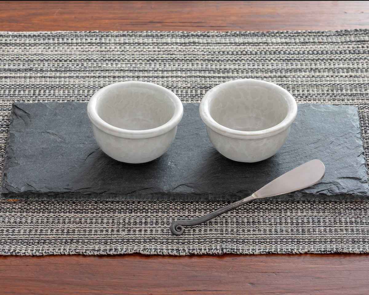Slate Tray and Fiddlehead Spreader Set