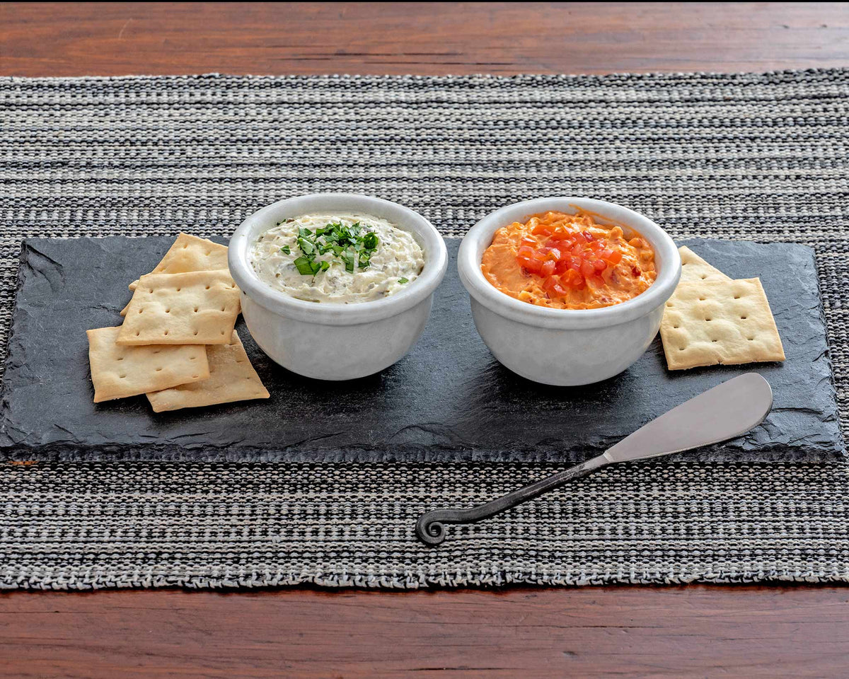 Slate Tray and Fiddlehead Spreader Set
