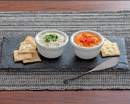Slate Tray and Fiddlehead Spreader Set
