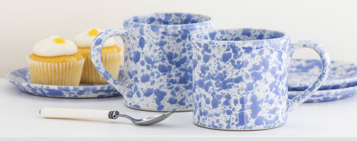 2 Morning Glory American Classic Mugs and 3 Dessert Plates. 